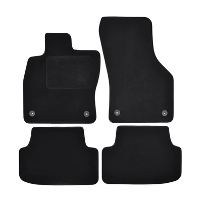 Image de Tapis De Sol Noir Velours Pour Audi A3 8V 2013-2020 4pcs, Ajustement précis, Base Antidérapante, Renforcée dans la Zone de la Pédale