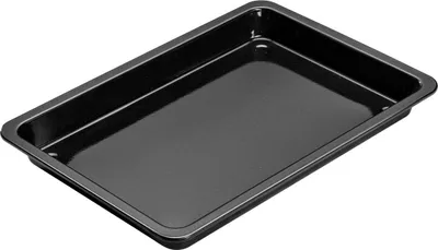 Produktbild von Dr. Oetker Backblech Emaille 42 x 29 cm BACK-IDEE, eckiges Pizzablech mit hoher Lebensdauer, für knusprige Pizza im Ofen, hitzebeständig & emailliert (Farbe: Schwarz)