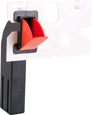 A close-up studio shot of a toilet cistern inlet valve assembly.