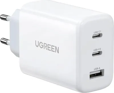 Obrázok produktu pre Ugreen CD275 Wall Charger with Cable 2× USB Type-C / USB 65W White