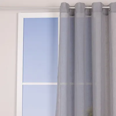 Produktbild von Ösengardine Leinenoptik uni grau 140x260cm