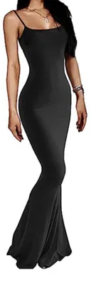 Produktbild von Damenkleid – Spaghetti-Träger – Meerjungfrauen-Schnitt – Langes Abendkleid – Elegant – Weicher, hochwertiger Stoff – Abendgarderobe