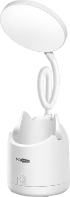 Obrázek produktu pro Max excell, bezdrátová stolní lampa LED s držákem na pero a mobilní telefon, bílá