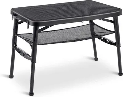 Image de Unyqoos® : Table pliante réglable en hauteur – Table de camping compacte de 66,5 x 44,5 cm, pliée : 44,5 x 32,7 x 7,3 cm, 4 hauteurs réglables (29,2 / 40 / 45 / 50 cm), capacité de charge : 25 kg