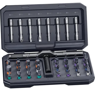 Produktbild von Magnetischer Schraubendreher Set 42-in-1 mit Aufbewahrungskoffer Grau