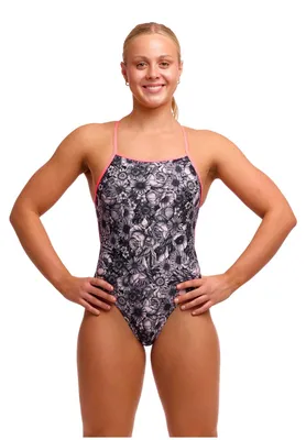 Image de Maillot de bain à nouer Funkita Night Rose pour femme, taille : 38
