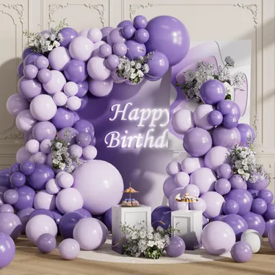 Produktbild von Luftballon Girlande Lila 155 Stück Set mit Zubehör
