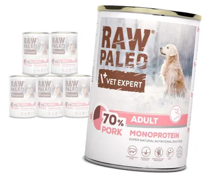 Zdjęcie produktu dla Raw Paleo Adult Monoprotein 6x400g Mokra Karma Dla Psa  z Wieprzowiną