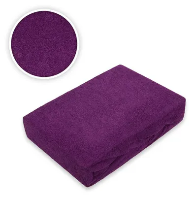 Produktbild von Frottee Spannbettlaken Premium 60x120 - 70x140 cm lila Kinder Baby Bett