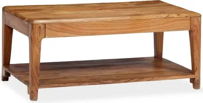 Imagen del producto de Mesa de centro de madera maciza 88x50x38 cm