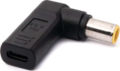 Produktbild von SYSTEM-S USB 3.1 Adapter Typ C Buchse zu DC 20V 7,9 x 5,4 mm Stecker Winkel Kabel