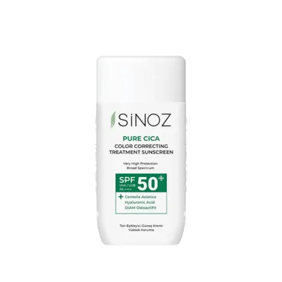 Zdjęcie produktu dla Sinoz - Pure Cica Color Correcting Treatment Fluid Sunscreen SPF50+ / PA++++, 50ml - Korygujący Krem do Twarzy z Filtrami SPF50+ / PA++++