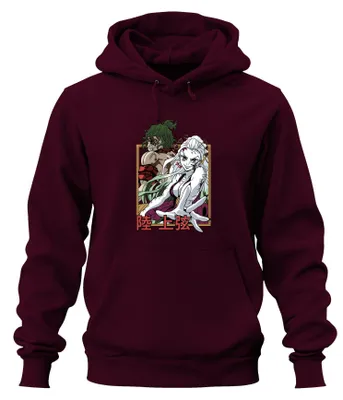 Zdjęcie produktu dla Kimetsu no Yaiba Daki Gyutaro Demons Anime Gift Manga Uni  Bluza z kapturem, Bordowy, 3XL