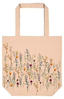 Produktbild von . Shopper aus Baumwolle | Tragetasche mit Blumenmotiv | Praktisch als Einkaufs- und Freizeittasche | Blumenwiese