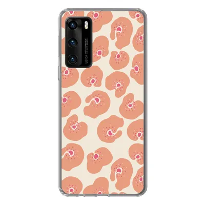 Produktbild von MuchoWow® Handyhülle Schutzhülle Hülle für Huawei P40 Blume - Muster - Abstrakt Silikon Softcase Handy Hülle - Handytasche