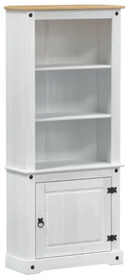Obrázok produktu pre Highboard Biela 74 x 38 x 170 cm Masívne borovicové drevo