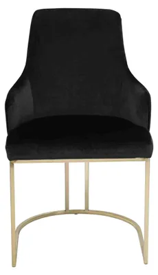 Immagine prodotto di Sedia da pranzo moderna in tessuto nero in metallo monoposto di design