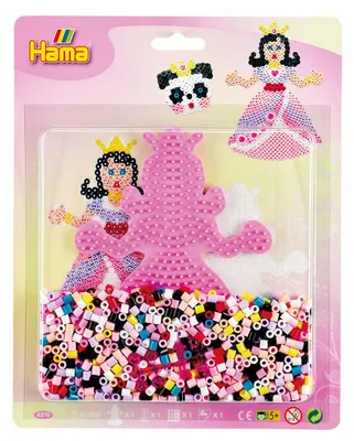 Image de Perles à repasser HAMA midi "Princesse" dans un blister