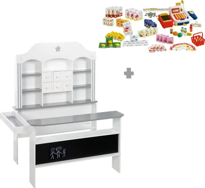 Produktbild von roba Candyshop mit über 100-teiligem Zubehör inkl. Kasse, Weiß, Schubladen und Ablagemöglichkeiten