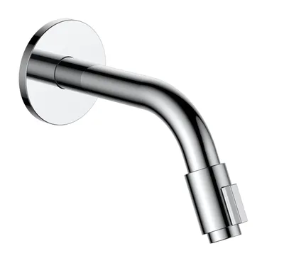 Produktbild von DEUSENFELD WVZ - Design Wandventil "ZERO" Wasserhahn, Wandhahn, Kaltwasser Armatur, für Badezimmer, Keller, Waschraum, DN15 1/2", verchromt