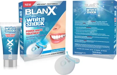 Immagine prodotto di BlanX White Shock Power White Treatment Dentifricio sbiancante, 50 ml + Blanx LED Bite, 1 pezzo