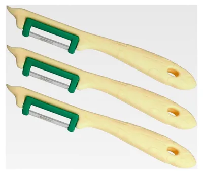 Produktbild von 3 Sparschäler für Rechts- und Linkshänder, Obstschäler, Spargelmesser, Pendelschäler, Gemüseschäler