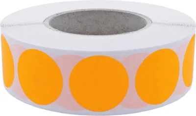 Produktbild von 1000 Thermoetiketten 30mm rund orange