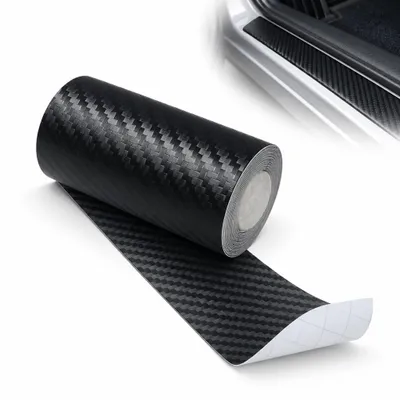 Produktbild von Carbonfolie selbstklebend Schwarz – Carbon Optik Klebeband zum Zuschneiden für Einstiegsleisten, Ladekante & Zierleisten – 5 cm x 7 m
