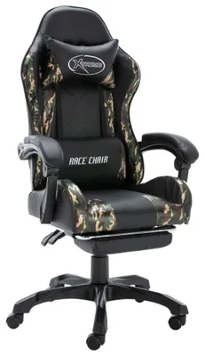 Obrázok produktu pre Kancelárska stolička Gamestoel – ergonomická stolička s nastaviteľnou opierkou chrbta a podnožkou – čierna