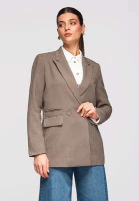 Produktbild von LARICA Damen Blazer tailliert strukturiert Elegant Business OW-BLZB-0111 coffee S