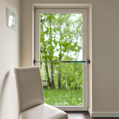 Produktbild von Teleskop-Sicherungsstange aus Stahl für Fenster, ausziehbar 101-175 cm