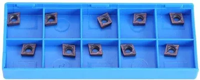 Immagine prodotto di Utensile di taglio - Lame da taglio da 6 mm - Carburo cementato - 10 pezzi - CCMT060204 VP15TF - Contenitore in plastica