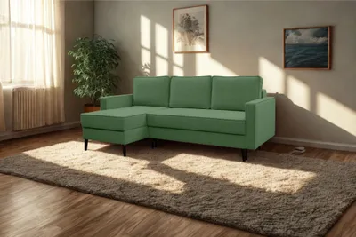 Produktbild von Kaiser Möbel Ecksofa mit schlaffunktion und bettkasten, Ecksofa L-Form, Eckcouch L-Form KEBI stoff Curio Mintz Links