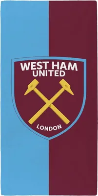 Produktbild von West Ham United FC - Handtuch AG3684 (Einheitsgröße) (Rotwein/Himmelblau)