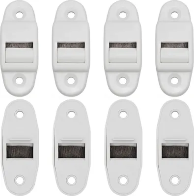 Produktbild von Gurtführung Rolladen Gurtdurchführung 8 Stück mit Bürste und Rolle bis 23 mm Gurtbreite 45mm Lochabstand (Rolle bis 23mm Gurtbreite)