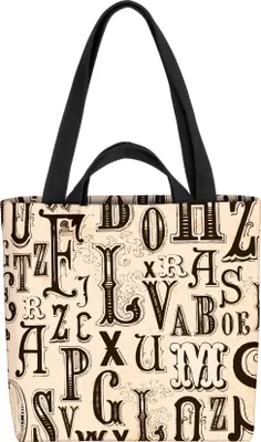 Produktbild von VOID Vintage Buchstaben Alphabet Tasche 33x33x14cm,15l Einkaufs-Beutel Shopper Einkaufs-Tasche Bag