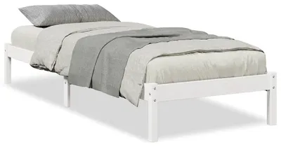 Produktbild von vidaXL Massivholzbett Extra Lang ohne Matratze Weiß 100x210 Kieferholz