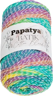 Immagine prodotto di PAPATYA Cotone BLEND batik - 100g / 225 m - Bianco,Verde,Rosa