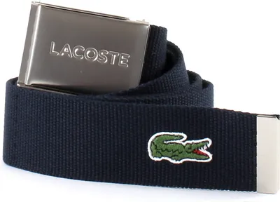 Image de LACOSTE ceinture Casual Woven Strap W90 Navy Blue bleu
