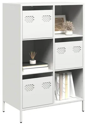 Image de Meuble haut avec tiroir, 68x39x103,5 cm, acier, blanc