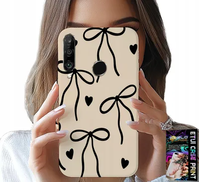 Obrázek produktu pro Pouzdro Pro Huawei P30 Lite - Béžové S Mašlí A Módním Vzorem
