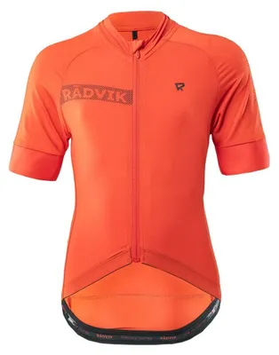 Productafbeelding van Radvik Bravo Jr. fietsshirt met korte mouwen, oranje, maat 12 jaar, voor jongens, kleur oranje, maat 12 jaar