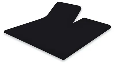 Produktbild von Eleganzzz Split-Topper-Spannbetttuch Perkal – Schwarz  – 180x210/220  – 2-teilig für Doppelbett-Topper
