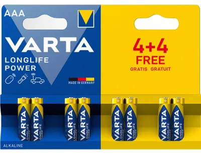 Produktbild von Batterien Varta LONGLIFE POWER AAA BLI 8 (4+4)