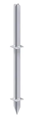 Produktbild von TraumGarten Schwarz 84 x 84 mm Einschlaghülse für WPC Pfosten, Pfostenanker zum Einschlagen, feuerverzinktes Eisen, schnelle Montage, langlebig, für WPC Sichtschutzzäune