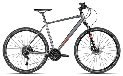 Produktbild von Axess VERIS CROSS Herren-Crossbike für grobes Gelände 28 Zoll Dunkelgrau 50 cm