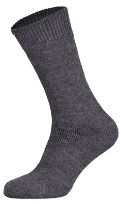 kuschelige Wollsocken warm atmungsaktiv | Vollplüsch Arbeitssocken | Wandersocken | Thermosocken Set 3 Paar Grau