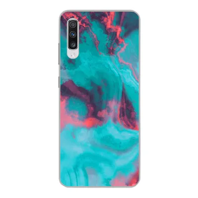 Produktbild von MuchoWow® Handyhülle Schutzhülle Hülle für Samsung Galaxy A70 Abstrakt - Neon - Rosa - Blau Silikon Softcase Handy Hülle - Schutzhaube - Geburtstag Teenager