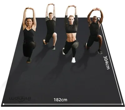 Image de Tapis de fitness - Tapis de sol antidérapant - 304 x 182 cm - PVC 7 mm - Tapis d'entraînement pour la maison