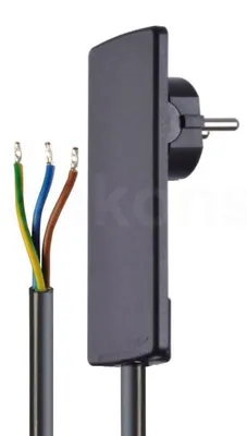 Produktbild von Schulte EVOline Plug 01.511 Flachstecker 1.5 m Anschlusskabel schwarz